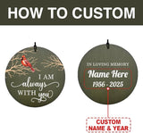 Personalized Memorial Wind Chimes, Cardinal Wind Chime, Wind Chime Made for Lost Loved One/Friend, Custom Name Date, Memorial Sympathy Bereavement Gift for Mourning/Funeral, Product in USA