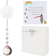Dog Memorial Gifts for Loss of Dog, K9 Crystal Suncatcher Rainbow Maker Pet Memorial Gifts for Dogs/Cats, Handmade Sun Catcher Window Hanging for Pet Lovers,Thoughtful Pet Loss Sympathy Gift