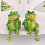 2pcs Handcrafted Statue Garden Decor Ornament Sculpture for Outdoor Courtyard Park Villa with Natural Material