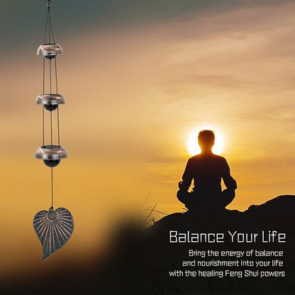 Three Cooper Leaf Temple Wind Chime,Wind Chimes with 3 Bells, Feng Shui Wind Chimes for Home Yard Outdoor Decoration, A Great Memorial Wind Chime for Someone Who Loves Peace