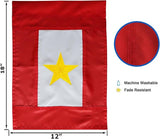 Premium Military Service Garden Flag Embroidered One Golden Star 12.5×18 Inches- Oxford Nylon 210D | USA Family Member On Service Army Navy Marine Corps Decoration Gift Yard House Banner