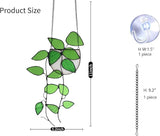 Lolitarcrafts Plant Stained Glass Window Hangings Faux Plant Leaf Suncatchers for Plant Lovers Monther Day Gifts