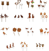 Metal Animal Yard Decors Arden Art Rusted Animals or Outside Decorations Outdoor Decorative Stake Lawn Accessory