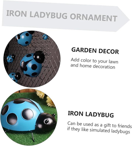 LIOOBO Simulated Ladybug Decors 3pcs Ladybug Garden Ornament Vibrant Colors for Home