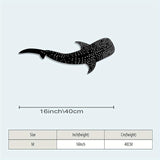 WPCJREU Whale Shark Metal Wall Art, Ocean Statue Mural, Indoor/Outdoor Decor for Living Room, Patio & Garden, for Marine Lovers - Durable Shark-Themed Wall Art(40cm/15.74in)