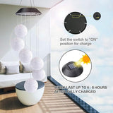 Color Changing Crystal Ball LED Light Solar Powered Wind Chime Waterproof Hanging Solar Mobile Lamp for Patio Yard Garden Home Decoration