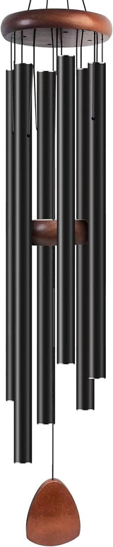 Bursvik Wind Chime for Outside Deep Tone, 45 inch Large Wind Chimes, 6 Heavy Duty Tubes Aluminium Metal Extra Large Wind Chimes, Decoration for Garden, Patio, Yard, Gift for Mother's Day