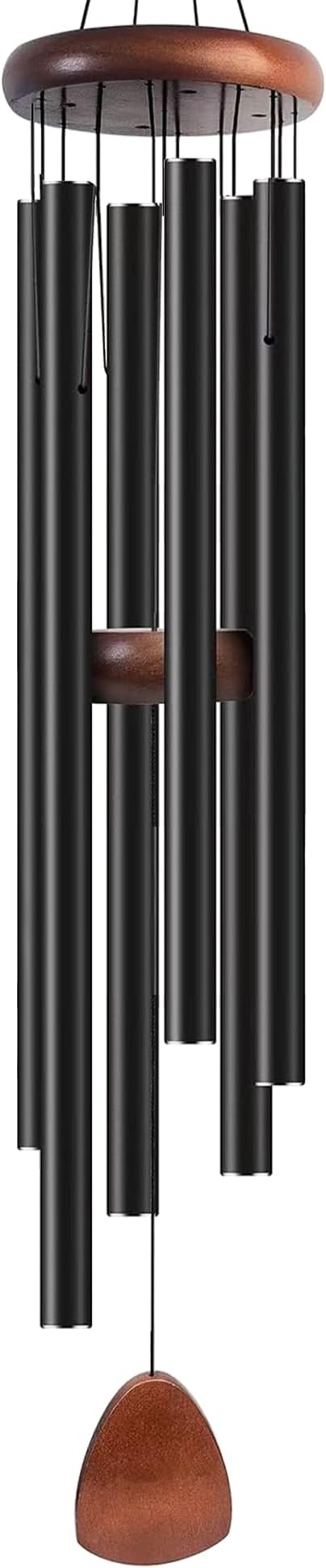 Bursvik Wind Chime for Outside Deep Tone, 45 inch Large Wind Chimes, 6 Heavy Duty Tubes Aluminium Metal Extra Large Wind Chimes, Decoration for Garden, Patio, Yard, Gift for Mother's Day