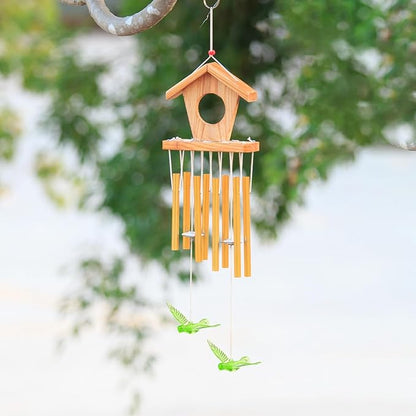 M METERXITY 12-Pack Wind Chime Pendants, 4.3cm Acrylic Peace Dove Shape DIY Wind Chime Parts Supplies for Craft Projects/Custom Home Garden Outdoor Hanging Decorations [Green]