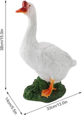 Garden Statues Goose Figurine Farm Animal Sculpture Lifelike Outdoor Statue for Pond Garden Decor Unique Design with Vibrant Colors Yard Ornaments Decor