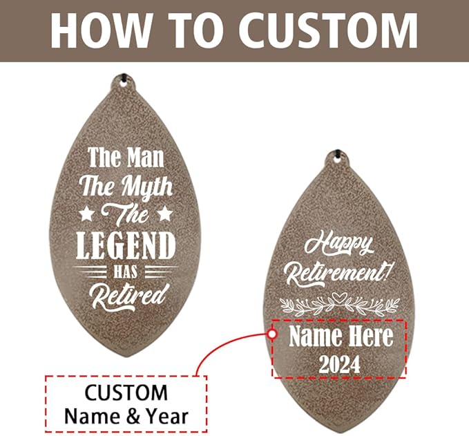 ASTARIN Personalized Happy Retirement Gift, Custom Name Retirement Wind Chimes for Women Men, 35" Large Deep Tone Wind Chime Retire Gifts for Co-Workers Boss Friends Parents(Produced in USA)