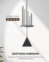 POGOLAB Wind Chimes for Meditation,Sound Healing,Dm Chord,Yoga Wind Chime for Home/Outdoor Decor