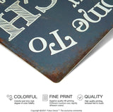 Putuo Decor Welcome to Our Porch Sign, Aluminum Metal Wall Sign for Home, Bar, Farmhouse, 12x8 Inches Use Outdoor/Indoor