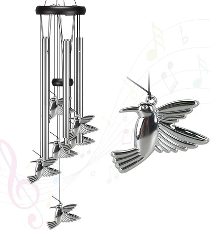 Virekm Windchimes Outdoors Clearance, Door Chime Wind Chimes for Outside Sympathy Wind Chimes for Patio Decoration, Garden Decor. Zen Garden Decor（Hummingbird）