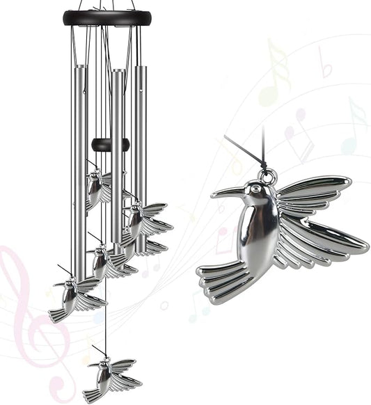 Virekm Windchimes Outdoors Clearance, Door Chime Wind Chimes for Outside Sympathy Wind Chimes for Patio Decoration, Garden Decor. Zen Garden Decor（Hummingbird）