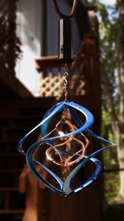 Red Carpet Studios The Original Cosmix Deluxe Helix Wind Spinner, Medium 14-Inch, Double Blue & Copper