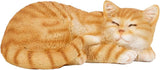 Elenon Cat Garden Statue Decorative for Yard, Orange Tabby Sleeping Cat Figurines Home Lawn Decor, Patio Kitten Tuxedo Statues Pets Memorial Ornament for Cat Lovers