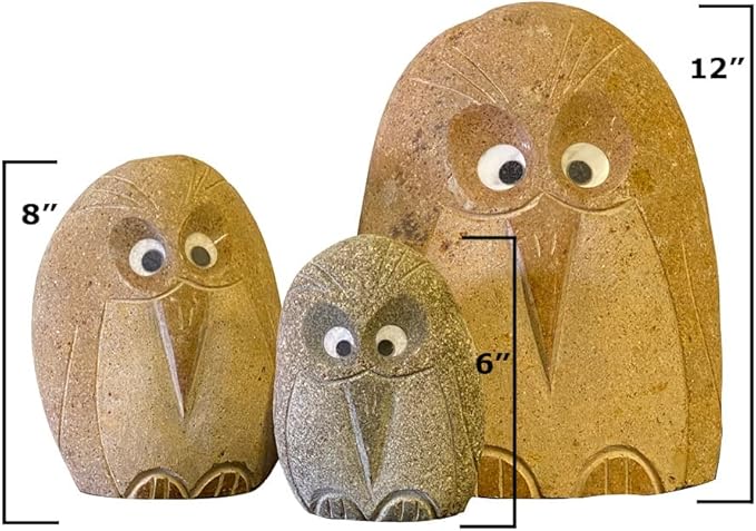 Stone Age Ceations 6" Natural Granite Hand Carved Bird