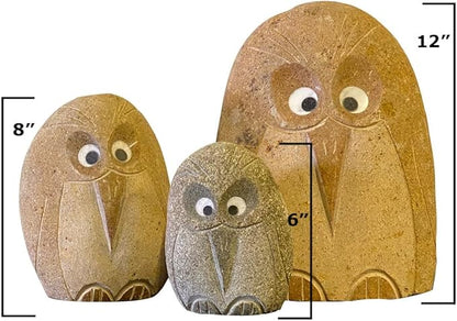 Stone Age Ceations 6" Natural Granite Hand Carved Bird