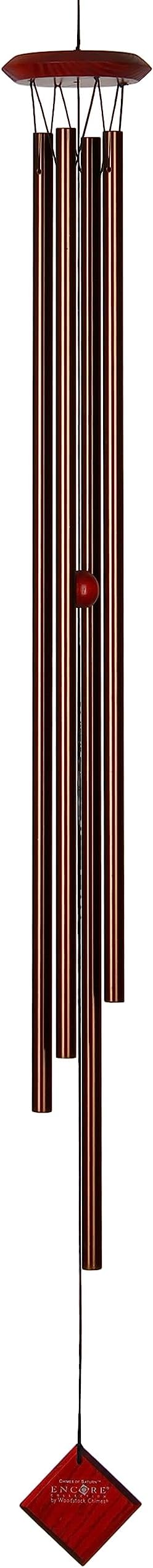 Woodstock Wind Chimes of Saturn Chimes for Outside, 47" Bronze Large Deep Tone Wind Chime Décor for Outdoor Garden, Patio, Porch, Encore Collection