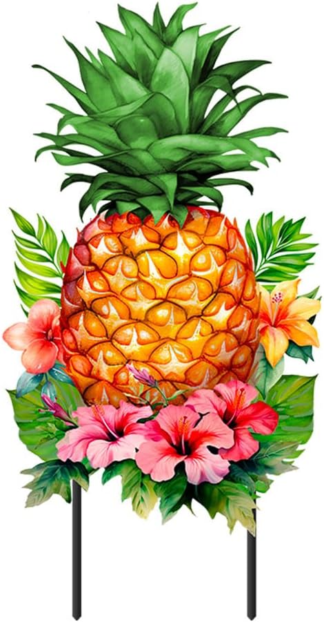 Briarwood Lane Pineapple and Stripes Metal Art