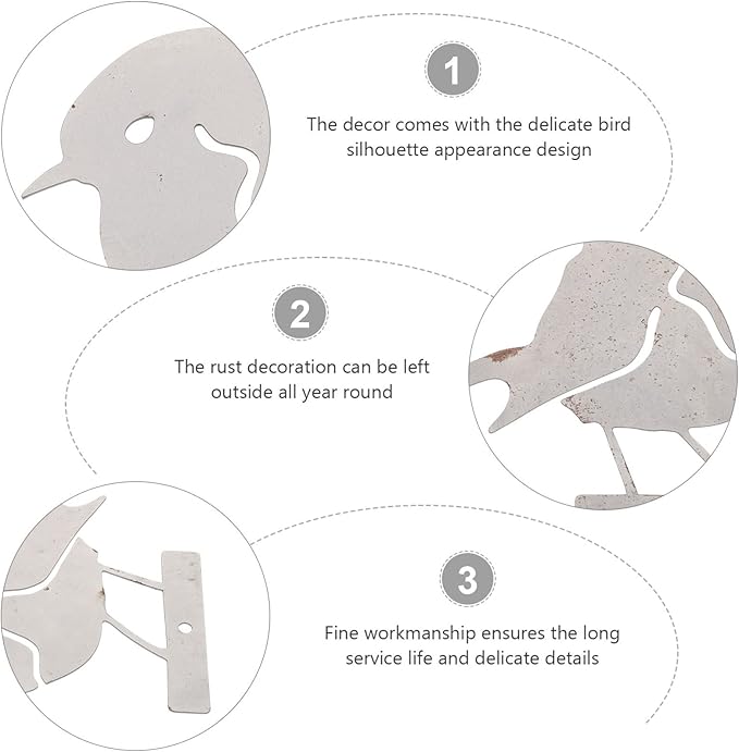 KESYOO Iron Arts Bird Garden Decor Creative Bird Shape Ornament for Outdoor and Indoor Spaces Iron Craftsmanship Unique for Decor