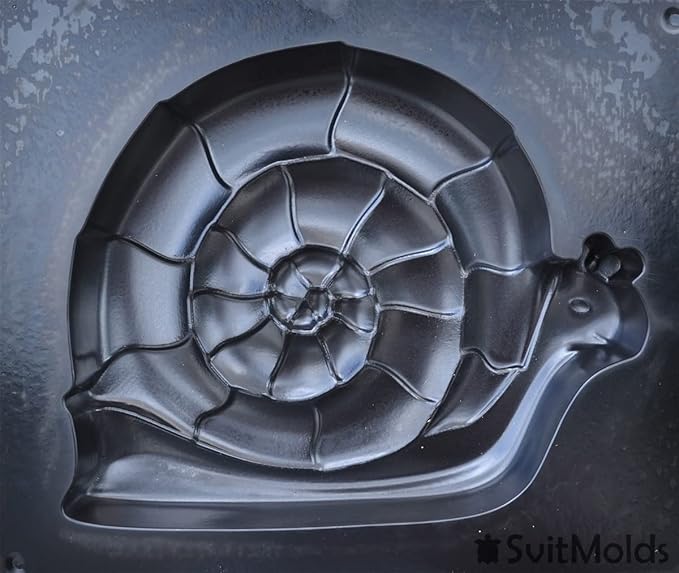 SvitMolds Concrete Mold DIY Snail Stepping Stone Mould Concrete Cement Mould ABC Plastic Pulmonata Garden and Yard Decor Garden Path D74