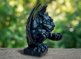 OLOMA Concrete Gargoyle Statue Gothic Garden Decor Heavy Outdoor Sculpture Made from Stone with Protective Resin Coating Weather Resistant Mythical Guardian for Yard Patio Entryway
