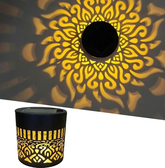 Upgrade Decorative Solar Mandala Lights, 2026 New Waterproof Metal Solar Powered Outdoor Deck Step Wall Lights, Mandala Theme LED Fence Light for Garden Post Patio Backyard Yard Decor