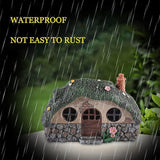 Fairy Garden Statues,Fairy Garden House with Solar Powerd Night Light,Yard Decorations Outdoor Fairy Garden Accessories Decor for Outside (House)