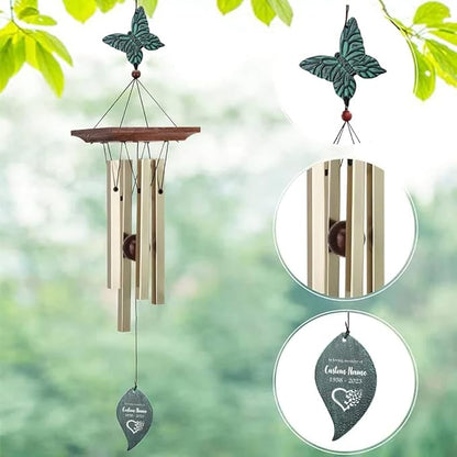 ASTARIN Memorial Custom Wind Chimes for Loss of Loved One, Wind Chimes for Patio Yard Decor, 24'' (Condolences-2)