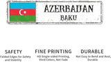 Azerbaijan Street Signs Azerbaijan Flag Metal Sign Capital City of Azerbaijan Metal Sign Road Rustic Wall Art Farmhouse Decorative Sign Home Decoration Gift for Foreign Friend, Neighbor 24x6inch