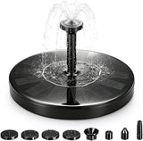 Solar Fountain for Bird Bath, 2026 New Floating Mini Solar Water Fountain with 6 Nozzles, Solar Birdbath Fountain for Garden, Pond, Pool, and Outdoor (1, 6.3in)