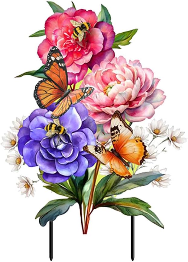 Briarwood Lane Butterflies and Peonies Metal Art