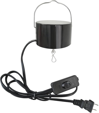 Aoedelyart Wind Spinner Motor Plug in,Electric Powered Slow Rotating Hanging Display Motor for Disco Ball,Sun Catchers,Mirror Ball,Baby Crib,Art Decorations,Garden Decor,Christmas Ornament(Black)