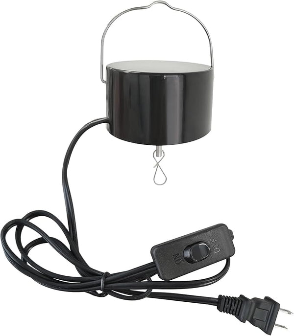 Aoedelyart Wind Spinner Motor Plug in,Electric Powered Slow Rotating Hanging Display Motor for Disco Ball,Sun Catchers,Mirror Ball,Baby Crib,Art Decorations,Garden Decor,Christmas Ornament(Black)