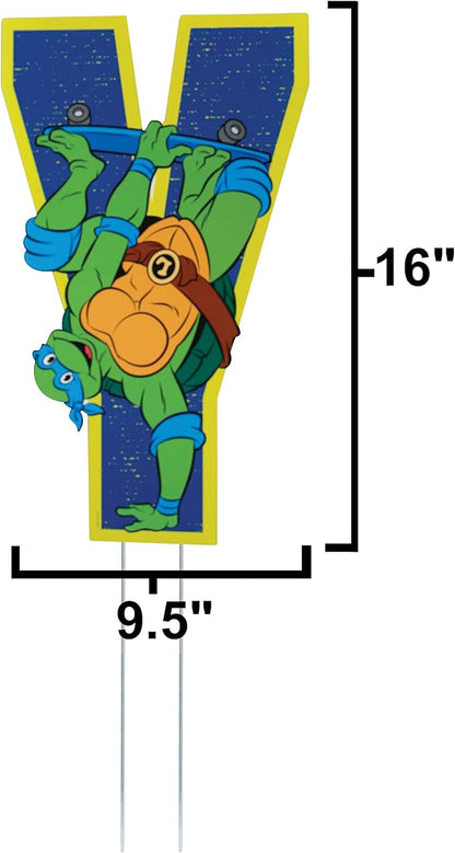 Teenage Mutant Ninja Turtles Happy Birthday Yard Signs with Metal Stakes, 16'' Letters