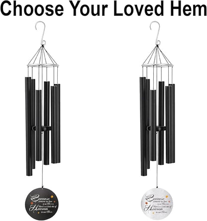 Personalized 30" Memorial Wind Chimes for Outside, Bereavement Gift in Remembrance of a Loved One, Sympathy Gift for Loss of Mother Father Husband, Garden Patio Decor