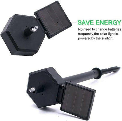 2 Packs Outdoor LED Owl Ground Plug-in Lawn Lamps, Solar Garden Stake Light, Courtyard Ground Solar Energy Decoration Landscape Lights (2 Qwl Lamp Brown)