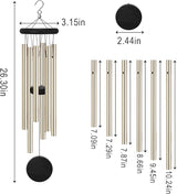 2 Pack Memorial Wind Chimes Outdoor,Garden Wind Chimes with 6 Aluminum Alloy Tubes and Hook,Memorial Wind Chimes for Home Decor Garden Patio Outdoor