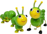 Metal Caterpillar Statue Yard Art Garden Decor, 2 Pack Handcrafted Cute Caterpillar Ornaments for Outside Fence Patio Lawn Garden Courtyard,Gift for Family,Friends,Garden Lovers (Green)