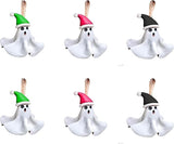 6 Pack Halloween/Christmas Decorations Outdoor Indoor,Cute 3D Resin Ghost Decoration,Halloween Ghost Hanging Ornaments for Home Outside Porch Garden Yard Lawn Party Decorations (6 Pack)