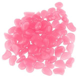550 Pcs Glow in The Dark Garden Stones Pebbles, Gardening Luminous Glow Stones Outdoor Decor Glowing Water Fish Tank Gravel (Pink)