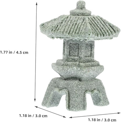 Yardwe 10pcs Stone Pagoda Statue Mini Pagoda Model Zen Sculpture Garden Ornament Home Decor