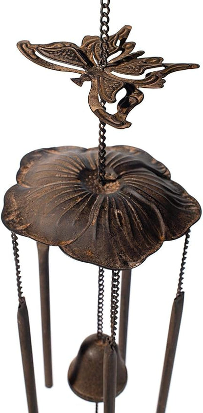 Anderson's Butterfly Wind Chimes, 33" Antique-Style Outdoor Decor for Garden, Patio, Porch, Memorial, Birthday, Wedding, Sympathy, Fundraising, Home or Office – No Assembly Required