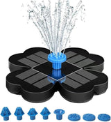 Solar Fountain Pump,Water Fountain Outdoor Garden with 8 Nozzles, for Bird Bath, Ponds, Garden and Fish Tank