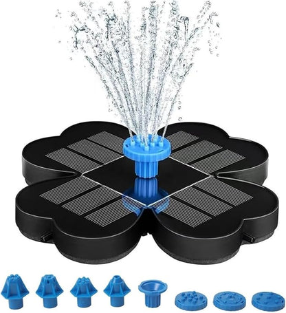 Solar Fountain Pump,Water Fountain Outdoor Garden with 8 Nozzles, for Bird Bath, Ponds, Garden and Fish Tank