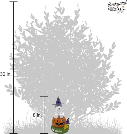 Peanuts® Snoopy and Woodstock on Jack-o-Lantern 8" Garden Statue