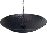 Trademark Innovations 12 Inch Rain Chain Basin with Drainage, Rain Chain Anchoring Basin, Rain Chain Water Catcher