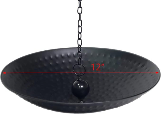 Trademark Innovations 12 Inch Rain Chain Basin with Drainage, Rain Chain Anchoring Basin, Rain Chain Water Catcher